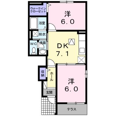ソレイユ　Ｖｉｌｌａ　Ⅱ 102【管理NO：1-016854702-01020】 2026年07月中旬入居可能の外観画像