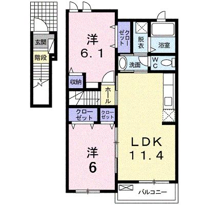 アルカンシェルＢ 203【管理NO：1-016612302-02030】の外観画像