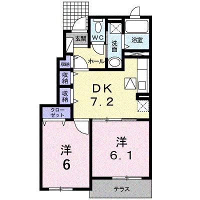 アルカンシェルＢ 102【管理NO：1-016612302-01020】の外観画像