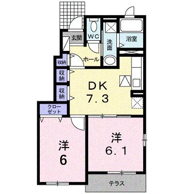 アルカンシェルＢ 101【管理NO：1-016612302-01010】の外観画像