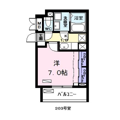 アニメート泉 203【管理NO：1-024454601-02030】 ★家具家電は申し込み後に搬入しますの外観画像