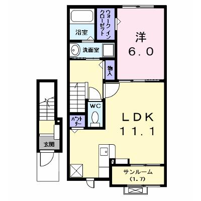 カンファタブル＿ＫⅡ 205【管理NO：1-028474202-02040】 ★家具家電は申し込み後に搬入しますの外観画像