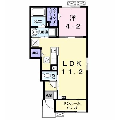 カンファタブル＿ＫⅡ 107【管理NO：1-028474202-01060】 ★家具家電は申し込み後に搬入しますの外観画像
