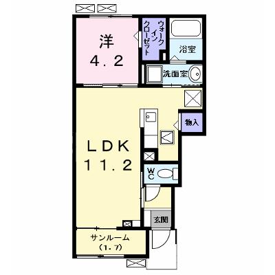 カンファタブル＿ＫⅡ 102【管理NO：1-028474202-01020】 ★家具家電は申し込み後に搬入しますの外観画像