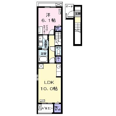 ＹＡＹＵＫＡⅡ（ヤユカ） 203【管理NO：1-026266601-02030】 ★家具家電は申し込み後に搬入しますの外観画像