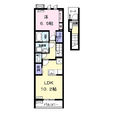 グラース・メゾンⅡ 202【管理NO：1-025111201-02020】 ★家具家電は申し込み後に搬入します 2026年07月中旬入居可能の外観画像
