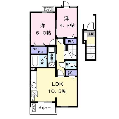 ベル・カーサ 202【管理NO：1-022176201-02020】 ★家具家電は申し込み後に搬入しますの外観画像