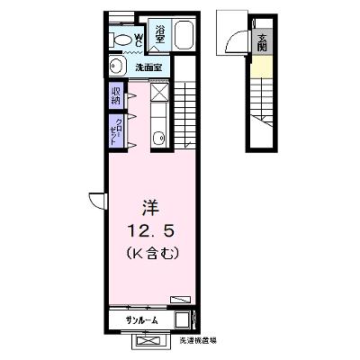 サニーシャトーⅡ 201【管理NO：1-020135401-02010】 ★家具家電は申し込み後に搬入します★の外観画像