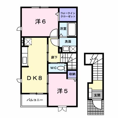 ラルジュ　シエル 201【管理NO：1-016174501-02010】 ★家具家電は申し込み後に搬入します★の外観画像