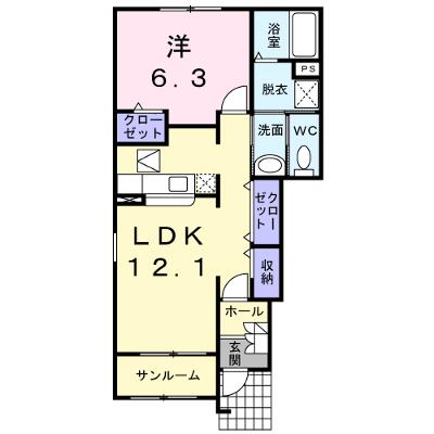 フリーデ石井Ⅰ 101【管理NO：1-014097701-01010】 ★家具家電は申し込み後に搬入しますの外観画像
