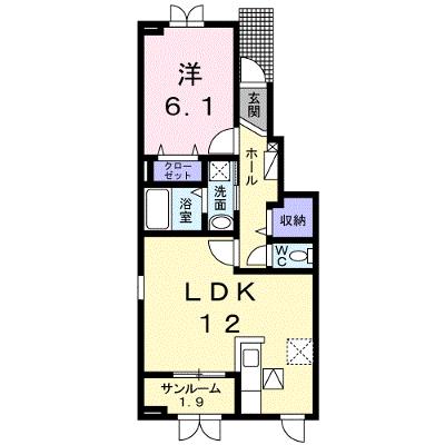 エアリー　ガーデン 103【管理NO：1-020929202-01030】 ★家具家電は申し込み後に搬入しますの外観画像