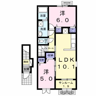 エアリー　スクエア 204【管理NO：1-020929201-02040】 ★家具家電は申し込み後に搬入しますの外観画像