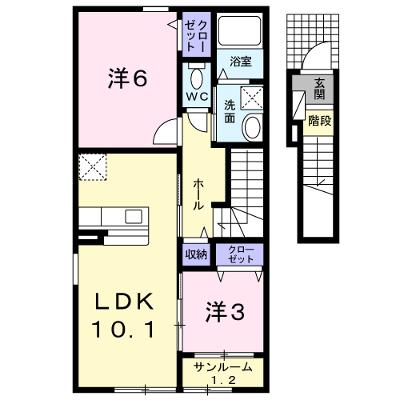 ソレイユベルⅢ 204【管理NO：1-017384902-02040】 2026年08月中旬入居可能の外観画像