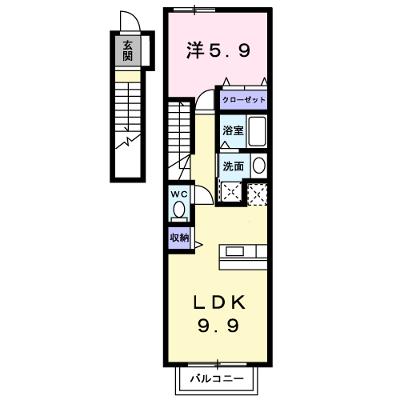 エルフィン 201【管理NO：1-013592201-02010】 ★家具家電は申し込み後に搬入しますの外観画像