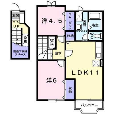 ウィステリアⅡ 202【管理NO：1-012062002-02020】 ★家具家電は申し込み後に搬入しますの外観画像