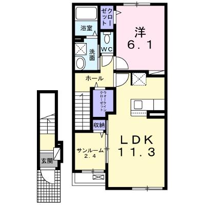 プランドールみすずＢ 203【管理NO：1-026619002-02030】 2026年08月上旬入居可能の外観画像