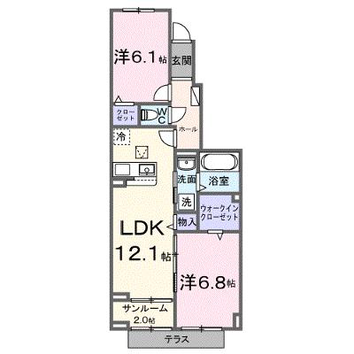 ウィステリア 102【管理NO：1-028558401-01020】 2026年10月上旬入居可能の外観画像