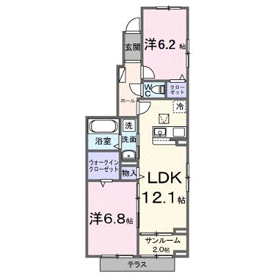 ウィステリア 101【管理NO：1-028558401-01010】 2026年10月上旬入居可能の外観画像