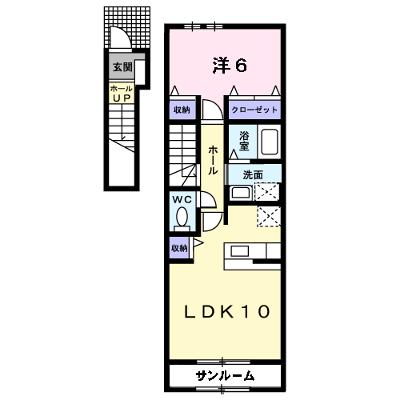 クラ－ル　Ｋ　Ⅱ 202【管理NO：1-016502602-02020】 ★家具家電は申し込み後に搬入します★の外観画像