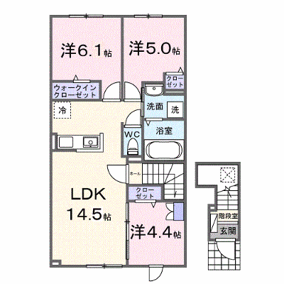 ひまわりⅤ 202【管理NO：1-028273601-02020】 ★家具家電は申し込み後に搬入します★の外観画像