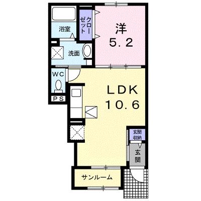 フロンティア・コート 102【管理NO：1-028101401-01020】 ★家具家電は申し込み後に搬入します 2026年10月上旬入居可能の外観画像