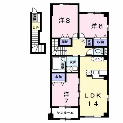 バードタイニー　弐番館 201【管理NO：1-013048001-02010】 ★家具家電は申し込み後に搬入します★の外観画像