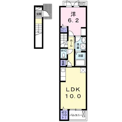 ラキオラ 203【管理NO：1-025384501-02030】 ★家具家電は申し込み後に搬入します★ ★2026年08月下旬入居可能★の外観画像
