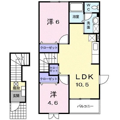 パークサイド・ケイＡ 202【管理NO：1-011268901-02020】 ★家具家電は申し込み後に搬入します★の外観画像
