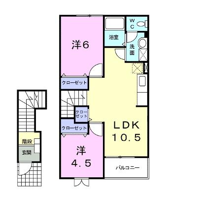 Ｐｌｅａｓａｎｔ　Ｍ 202【管理NO：1-011212201-02020】 ★家具家電は申し込み後に搬入しますの外観画像