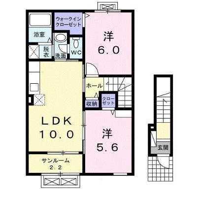 ヴィラ・シャンテＡ 203【管理NO：1-021503701-02030】 ★家具家電は申し込み後に搬入します★の外観画像