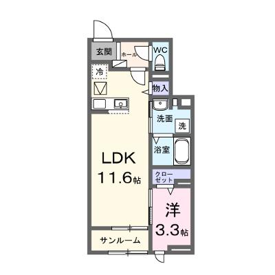 仮）シェーネ東原 102【管理NO：1-028717401-01020】 2026年10月上旬入居可能の外観画像
