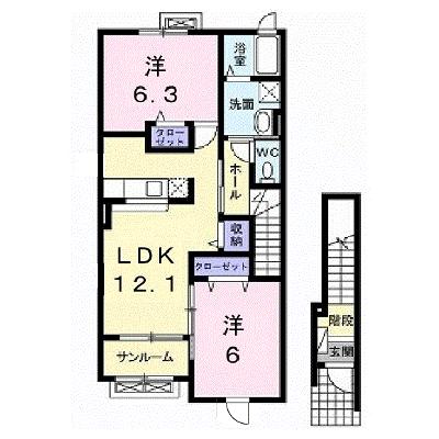シェーン・ベルクⅠ 203【管理NO：1-015682501-02030】 ★家具家電は申し込み後に搬入します 2026年07月下旬入居可能の外観画像
