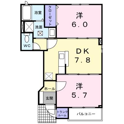 ポップファームⅡ 103【管理NO：1-014211902-01030】 ★家具家電は申し込み後に搬入します 2026年08月上旬入居可能の外観画像