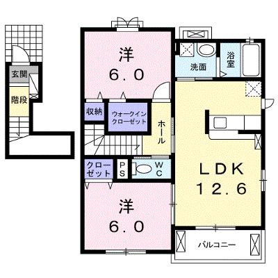 ポポラーレⅣ 201【管理NO：1-020424702-02010】 ★家具家電は申し込み後に搬入します 2026年08月上旬入居可能の外観画像