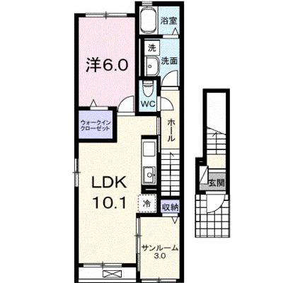 モン・ルクール 201【管理NO：1-028577301-02010】 ★家具家電は申し込み後に搬入します★ ★2026年09月中旬入居可能★の外観画像