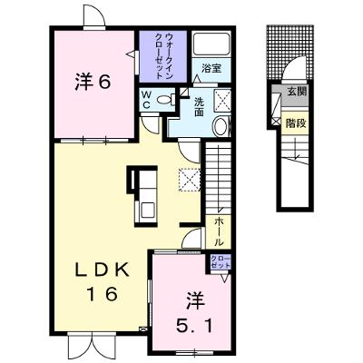 シャン・ド・フルールＡ 202【管理NO：1-023399801-02020】 ★家具家電は申し込み後に搬入します★の外観画像