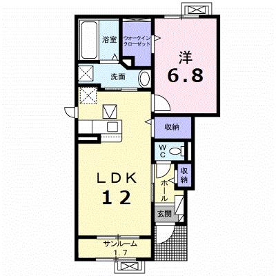 グランバージェⅡＡ 101【管理NO：1-028405901-01010】 ★家具家電は申し込み後に搬入します 2027年01月下旬入居可能の外観画像