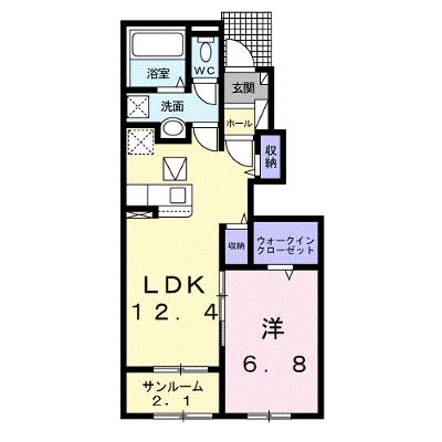 ルトンセランⅥ 104【管理NO：1-026672201-01040】 ★家具家電は申し込み後に搬入します 2026年08月上旬入居可能の外観画像