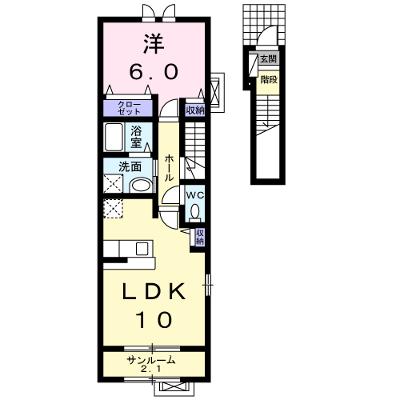 ラ・カーサ・フィオーレⅠ 201【管理NO：1-015172901-02010】 ★家具家電は申し込み後に搬入します 2026年08月下旬入居可能の外観画像