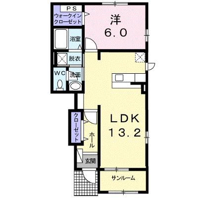 サニーサイドパークⅢ 104【管理NO：1-019495301-01040】 ★家具家電は申し込み後に搬入します★の外観画像
