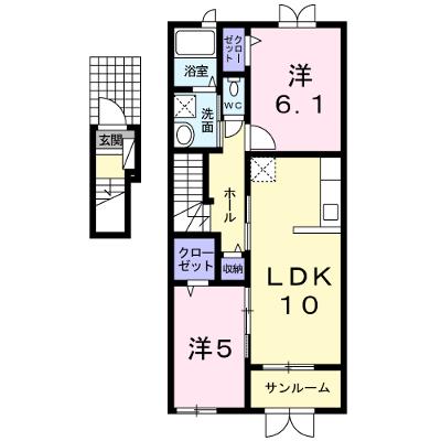 マサキヤＡ 202【管理NO：1-024057601-02020】 2026年07月中旬入居可能の外観画像
