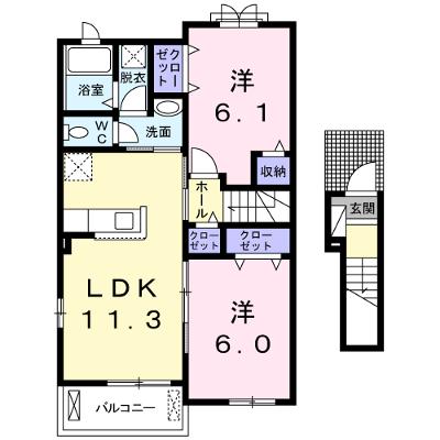 ベルフルールＣ 204【管理NO：1-018828603-02040】 ★家具家電は申し込み後に搬入します 2026年08月上旬入居可能の外観画像