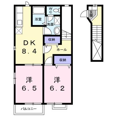 サンパティークⅡ 203【管理NO：1-012213001-02030】 ★家具家電は申し込み後に搬入します 2026年08月上旬入居可能の外観画像