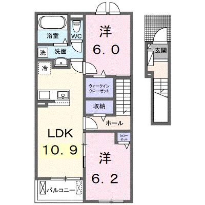 ココル 205【管理NO：1-028477301-02050】 ★家具家電は申し込み後に搬入します 2026年12月上旬入居可能の外観画像