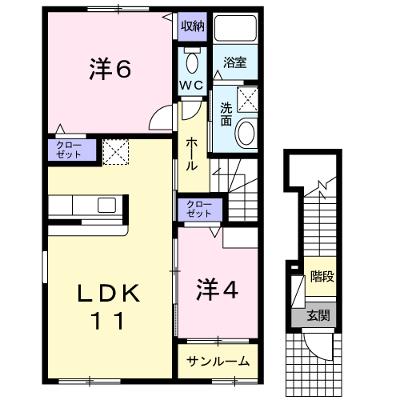 メランジェＡ 201【管理NO：1-017773001-02010】 ★家具家電は申し込み後に搬入します 2026年09月上旬入居可能の外観画像