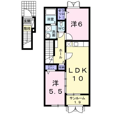 コスモクロアＣ 203【管理NO：1-016140303-02030】 ★家具家電は申し込み後に搬入します 2026年09月中旬入居可能の外観画像