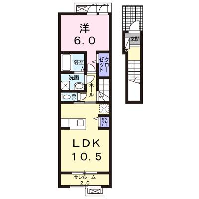 アバンスライズ 203【管理NO：1-018701401-02030】 ★家具家電は申し込み後に搬入します 2026年08月上旬入居可能の外観画像