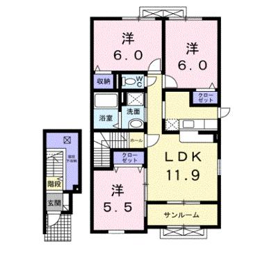 メゾンビューⅡ 204【管理NO：1-019437901-02040】 ★家具家電は申し込み後に搬入します 2026年08月中旬入居可能の外観画像