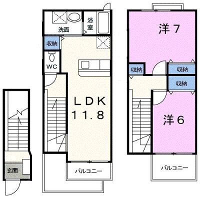 アルバ　シノタケ 203【管理NO：1-012801101-02030】 ★家具家電は申し込み後に搬入します 2026年08月中旬入居可能の外観画像