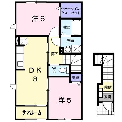 デスパシオⅡＢ 201【管理NO：1-015638002-02010】 ★家具家電は申し込み後に搬入します 2026年08月中旬入居可能の外観画像